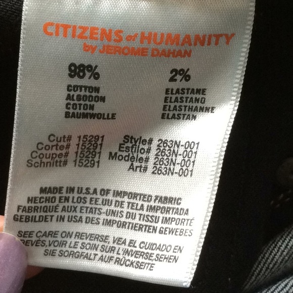 CITIZENS OF HUMANITY MEDIUM WASH BOOT CUT JEANS - Picture 3 of 5